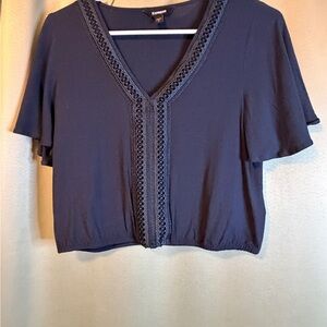 Express Dark Blue Women's Blouse
